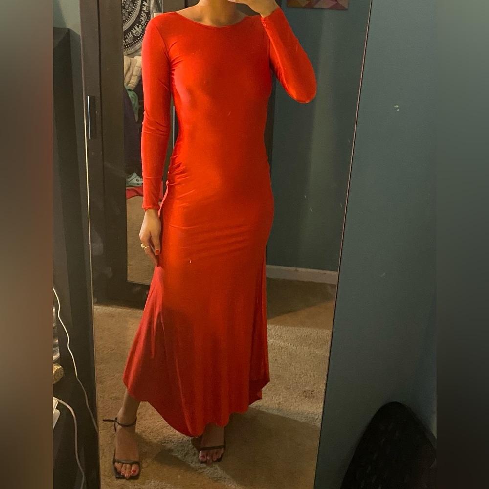 Size: 8 Red Criss Cross back Dress